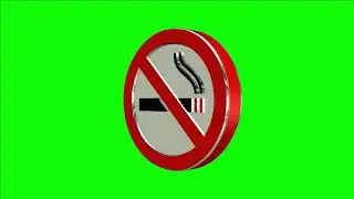 No Smoking Logo Green Screen