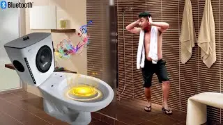 Recycle the toilet from a landfill into a Bluetooth Speaker that plays in the toilet