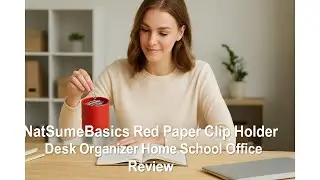 📎 NatSumeBasics Red Paper Clip Holder for Desk Organizer Home School Office Review 📎
