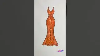 Orange dress🧡 #glitter#glitterdress #colorland #princess #pink #color
