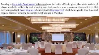 Corporate Event Venues in Mumbai