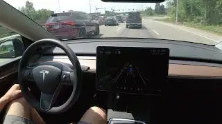 FSD Beta Test Drive | Poco Building Supplies to Brunette Ave | Model Y | v11.4.4