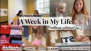 College week in my life! || classes, sorority events, studying w friends, etc.