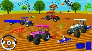 🚜SONALIKA🚜EICHER🚜JHOTA🚜 SONALIKA TACTUR TROLLEY🥭FARMING 3D GAMING VIDEO #viralvideo #trending 