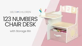 123 Numbers Chair Desk with Storage Bin (by Delta Children)