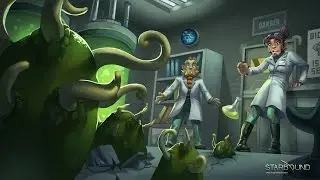 Starbound Upbeat Giraffe with mods - #01 Начало получилось жёсткое, дохли по КД.