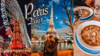 Paris Vlog Day 1 | Eiffel Tower, Champs-Elysees, Christmas Market