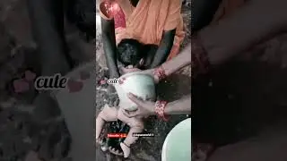 Indian  traditional baby bath 😀🚿👶 | grandma baby bathing &hearts;️👶3month baby 🍼#shortsvideo #shorts