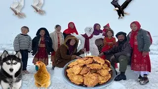 Winter in an Afghan Village | Family Cooking Together in the Snow
