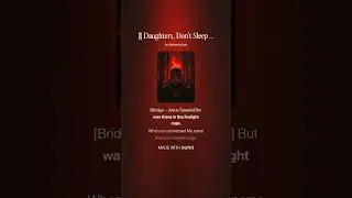 🎵 Daughters, Don&rsquo;t Sleep now, wake up By Sheryl Clyde   Thunderbird