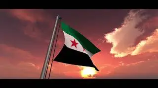 Syria flag waver