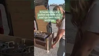 Construction of camper pull-out kitchen. With VADANIA VD1551 Heavy Duty Drawer Slides