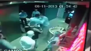 Jon Jones fights with Frank Mir in Legend fight show afterparty in Moscow Maxim bar 2
