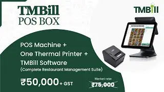 TMBill POS BOX - Touch-Based Machine, Terminal Printer, and Complete Restaurant Management Software