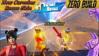 Fortnite Reload Zero Build - New Carmine Rosso Skin Game Play - Victory Royal