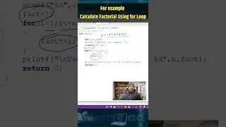 For example: Find Factorial, Using for Loop in C Language #pseudocode #clion #parsing #func #clan