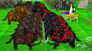 10 woolly mammoth elephant vs 10 black woolly mammoths ultimate animal revolt epic battle