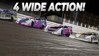 Racing 4 Wide at Knoxville! || 3D Racing vs Mud Duck Racing