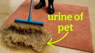 Cleaning An EXTREMELY DIRTY URINE OF PET Rug That No body Dared To Touch 🤮...ASMR