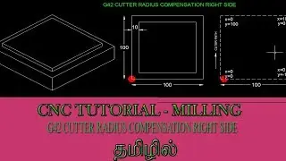 G42 CUTTER RADIUS COMPENSATION RIGHT SIDE IN MILLING