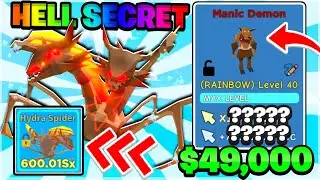 I GOT HELL SECRET HYDRA SPIDER & $49000 ROBUX PET!? Roblox Clicker Simulator