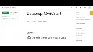 Dataprep:Qwik Start | Google Cloud Platform | Qwiklabs