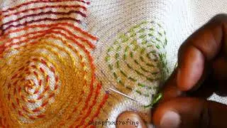 The Easiest Embroidery Stitch You'll Ever Do Perfect for Spirals & Circles | Decorative Pillow Pt 1