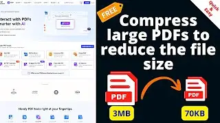 How to Compress Large PDF Files Online for Free | كيفية ضغط ملف PDF كبير وتقليل حجمه مجانًا أونلاين