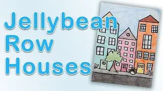 Art Exploration - Jellybean Row Houses Drawing
