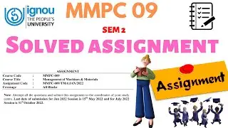 MMPC 09 Solved Assignment #ignouassignment #ignou