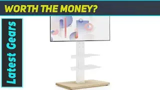 Universal White TV Stand for 32-75 inch TVs | Best Swivel Floor Stand Review