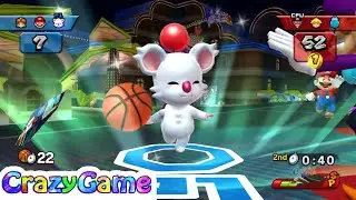 Mario Sports Mix - Team Daisy vs Team Waluigi Basketball Gameplay | Crazygaminghub