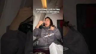 Everything I ate FLYING 21 hours on Qatar Airways, NYC to Indonesia