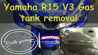 Yamaha R15 V3 gastank disassembly