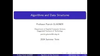 Algorithms and Data Structures: 1st lecture (introduction, graphs)