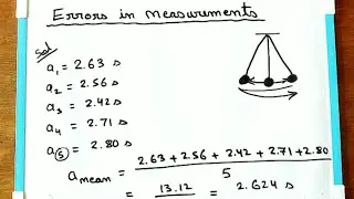 NCERT Class 11 Physics | Chapter 2 | Units and Measurements | Errors in measurements