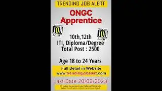 ONGC Apprentice 2023 Apply Online || Trending Jobs in india || #jobs #ongc