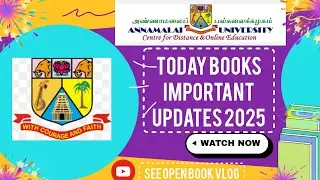 Annamalai University Distance Education Books Updates #annamalaiuniversitydistanceeducation #trend