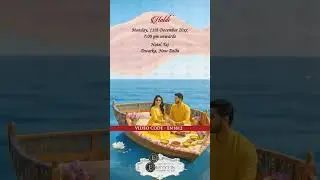 3D AI Wedding Invitation Video | Boat Theme (EN1812) | Envyt.in