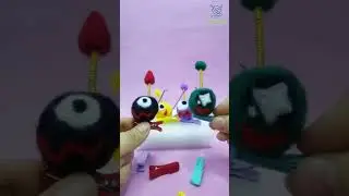 Monster Needle Felting Barrette Kit- quick & easy project!  #diy  #cute #needlefelting #needlefelt