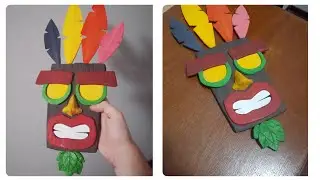 como fazer a máscara Aku Aku do Crash Bandicoot (DIY)