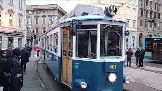Dopo 8 anni riparte il tram Trieste - Opicina (1 Febbraio 2025 ) La corsa inaugurale