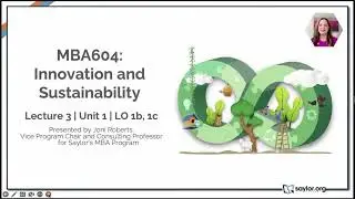 Innovation and Sustainability: Study Session #3