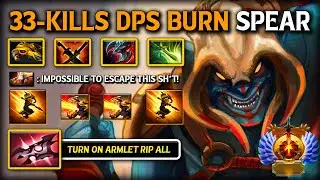 WTF 33-KILLS DPS BURNING SPEAR MID Huskar | Turn ON Armlet Destroys All His OPPS 7.39e DotA 2