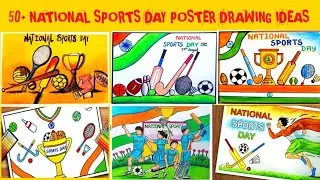 National Sports Day Drawing ideas🏆🏆/National Sports Day Poster Drawing/Sports Day Drawing/Sports Day