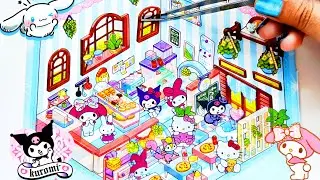 Cute 3D Sticker Cafe Vibes &ndash; Hello Kitty, Melody & More with Music Mix