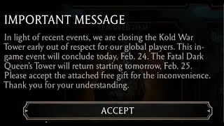 KOLD WAR TOWER is GONE in Light of Russia Ukraine War probably. compensation pack opening. Stay SAFE