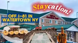 Hilton Garden Inn Watertown NY Review | Family Staycation + Pool, Jetted Tub & Dining!