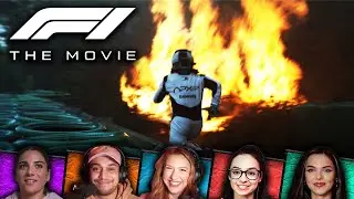 Reactors Reacting to JOSHUA PIERCE FLIPS CAR | F1 (2025) Movie Reactions