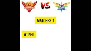 Sunrisers Hyderabad vs Lucknow Supergiants Head to Head Records #ipl #bajrangbali